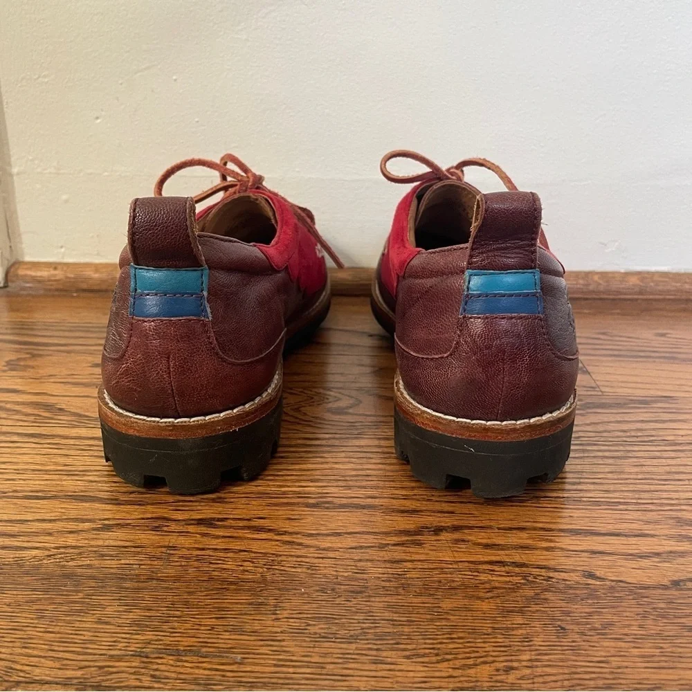 John Fluevog Angel Boat Shoes Little Wing Size 10 Leather Lace Up Chunky loafers